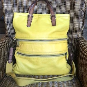 Fossil Explorer Fold Over Large Handbag Used